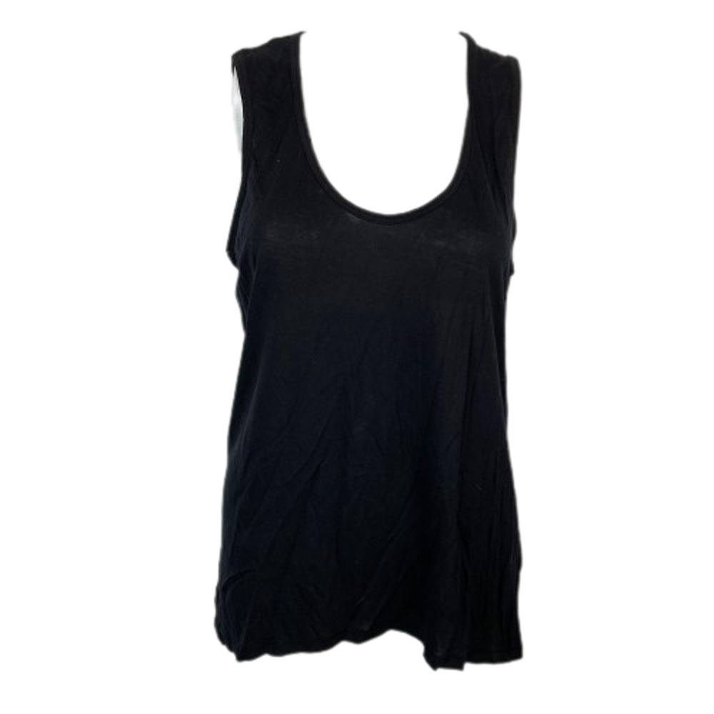 J. Crew Tank Top Womens Sz M Black Scoop Neck Flowy‎ Soft Lyocell Modal